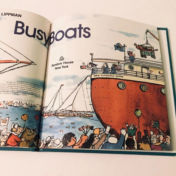 Vintage 1977 Busy Boats Book Hardcover by Peter Lippman - Picture 10 of 16